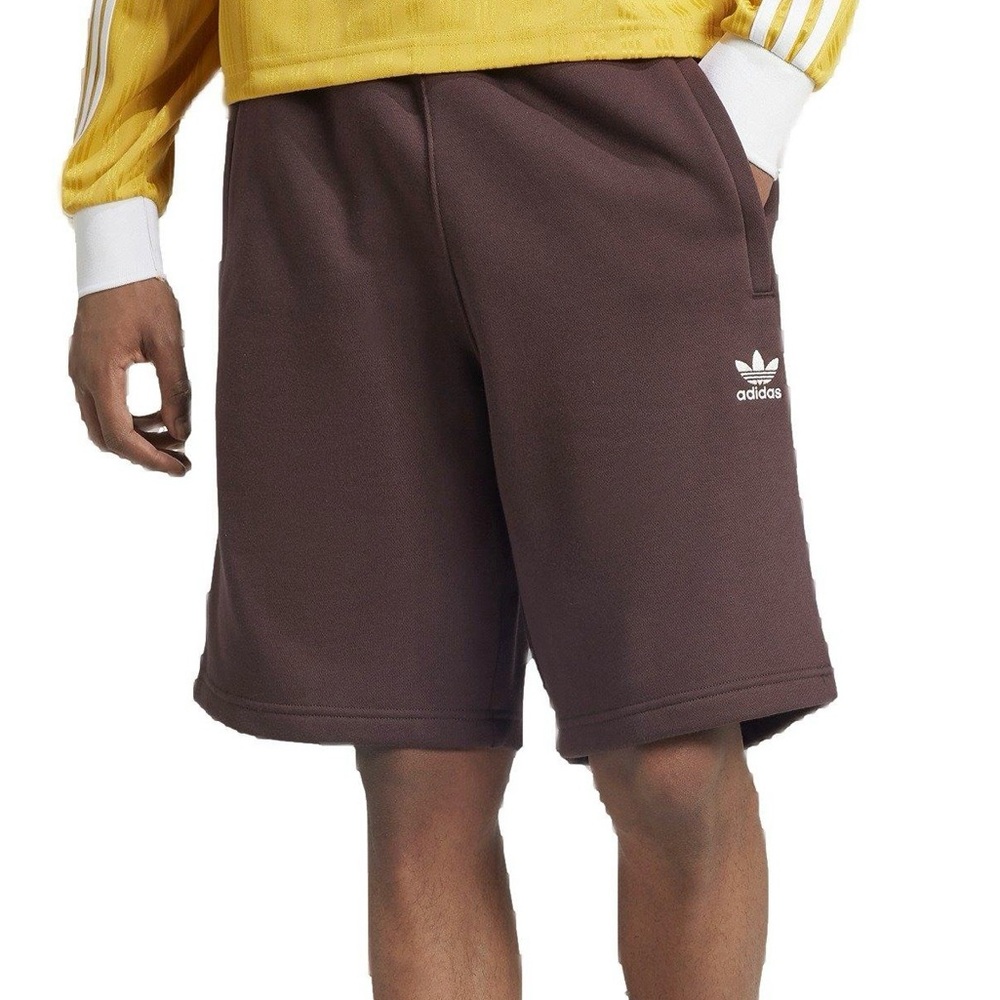 NWT Adidas Originals Men’s Brown Trefoil Lifestyle Essentials Shorts, Small